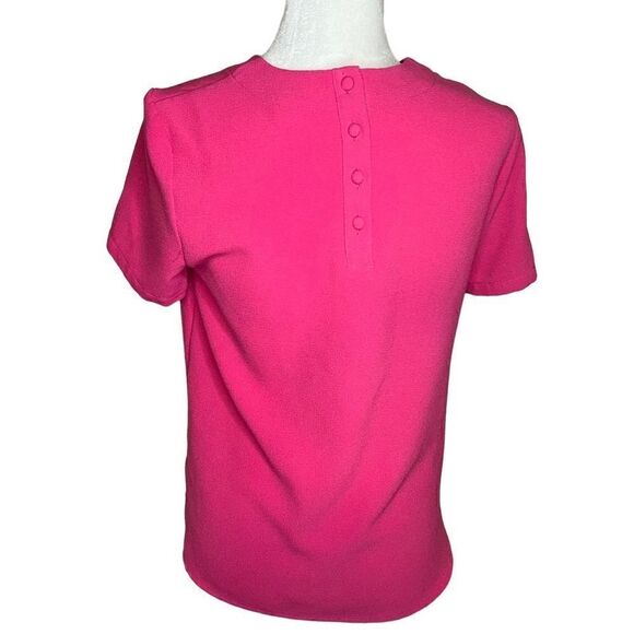Catherine MaLandrino Pink Crepe Blouse. Short Sleeve. Sz XS. Great Condition!! - Picture 5 of 11